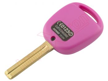 Producto Genérico - Carcasa rosa para llave con telemando de 3 botones Toyota, Lexus
